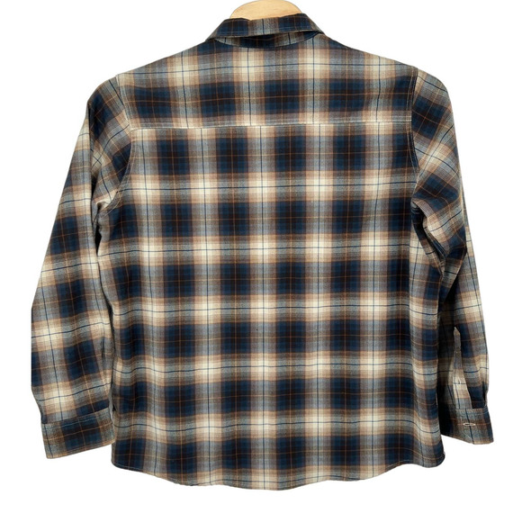 Swiss Tech Men's Brown and Blue Plaid Button Down Size XL - Picture 2 of 6